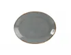 Блюдо овальное 36*27см Porland Seasons Dark Grey тёмно-серый