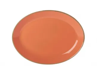 Блюдо овальное 36*27см Porland Seasons Orange оранжевый