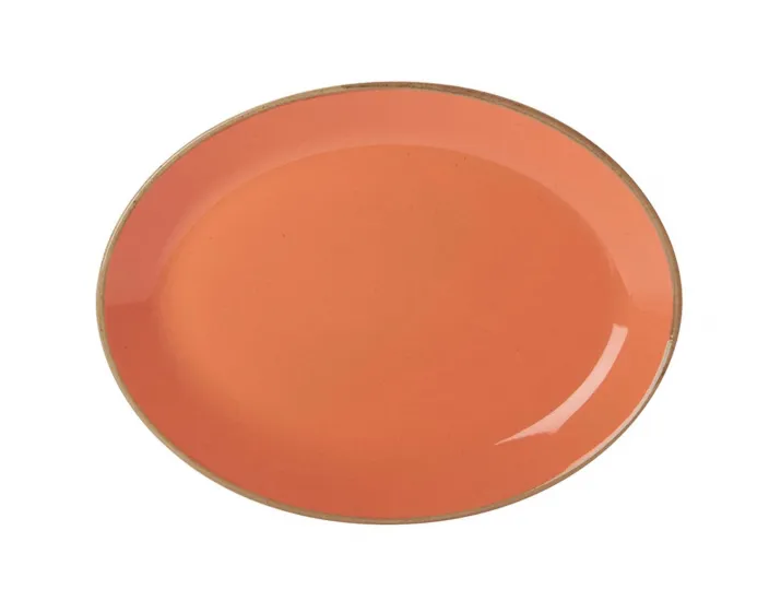 Блюдо овальное 36*27см Porland Seasons Orange оранжевый
