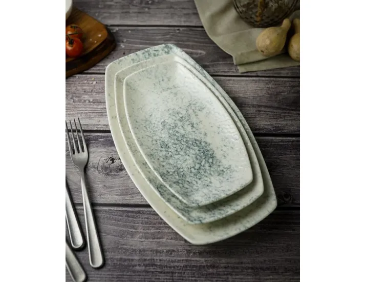 Тарелка прямоугольная 19см Porland Smoky