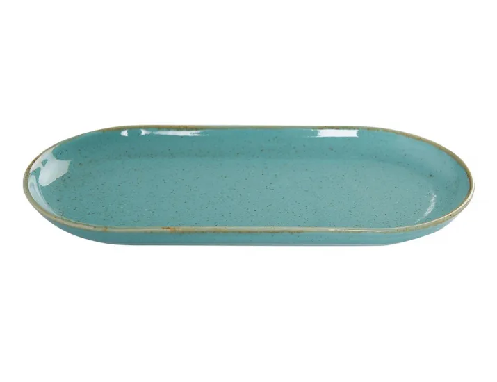 Блюдо овальное 30х15 см Porland Seasons Turquoise бирюзовый
