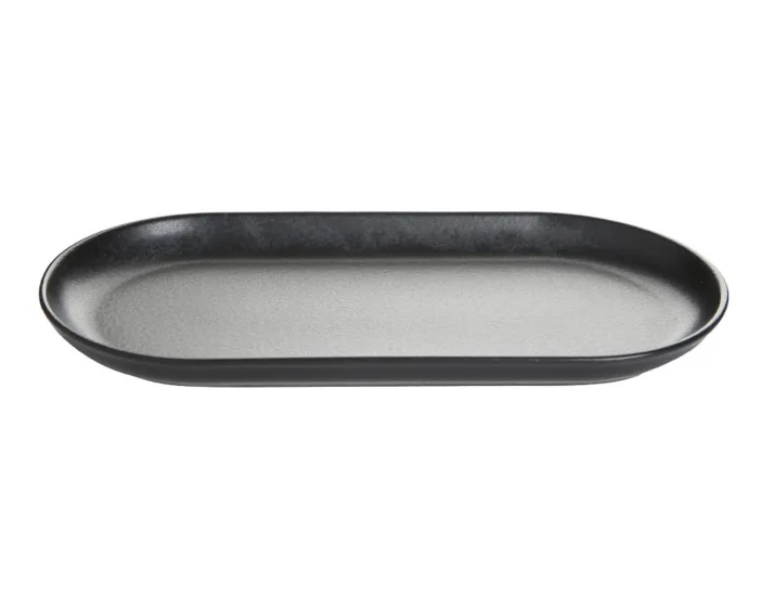 Блюдо овальное 30*15cм Porland Seasons Black чёрный