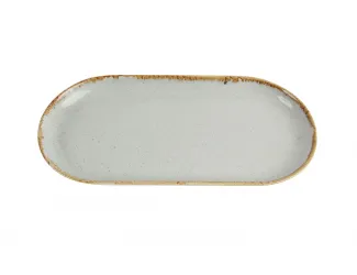 Блюдо овальное 30х15 см Porland Seasons Grey серый