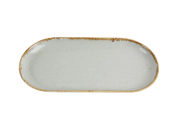 Блюдо овальное 30х15 см Porland Seasons Grey серый