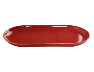 Блюдо овальное 30*15см Porland Seasons Red красный