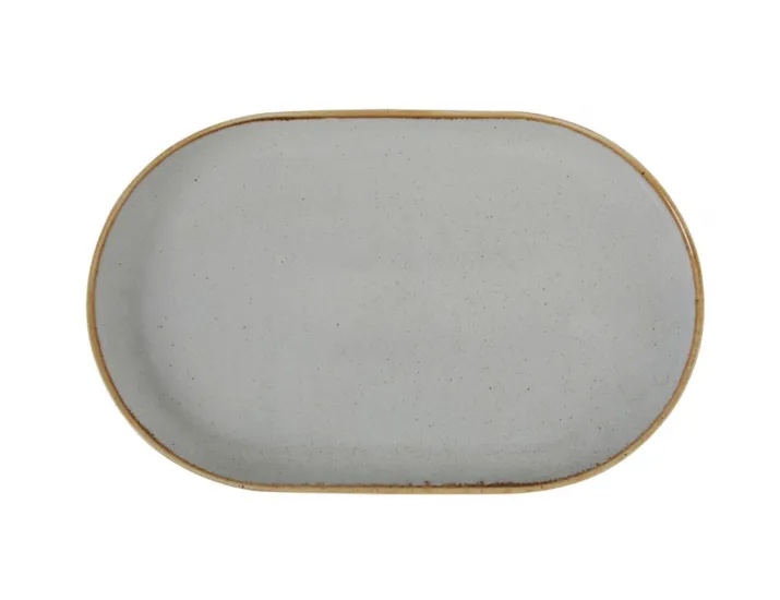 Блюдо овальное 32х20 см Porland Seasons Grey серый