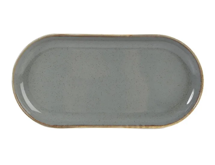 Блюдо овальное 32х20 см Porland Seasons Dark Grey тёмно-серый