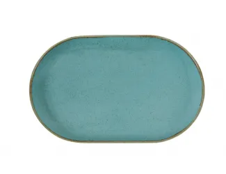 Блюдо овальное 32*20см Porland Seasons Turquoise бирюзовый