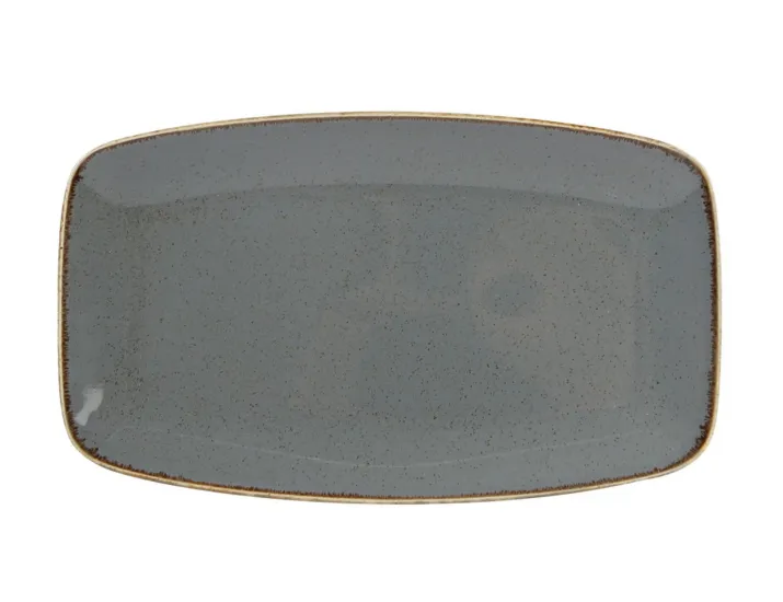 Блюдо 31*18см Porland Seasons Dark Grey тёмно-серый