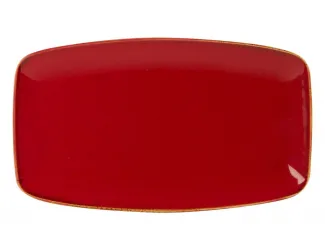 Тарелка прямоугольная 31*18 см Porland Seasons Red красный