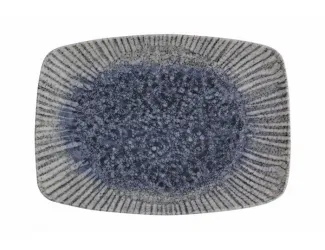 Блюдо прямоугольное 32 х 23см Porland Iris blue синий