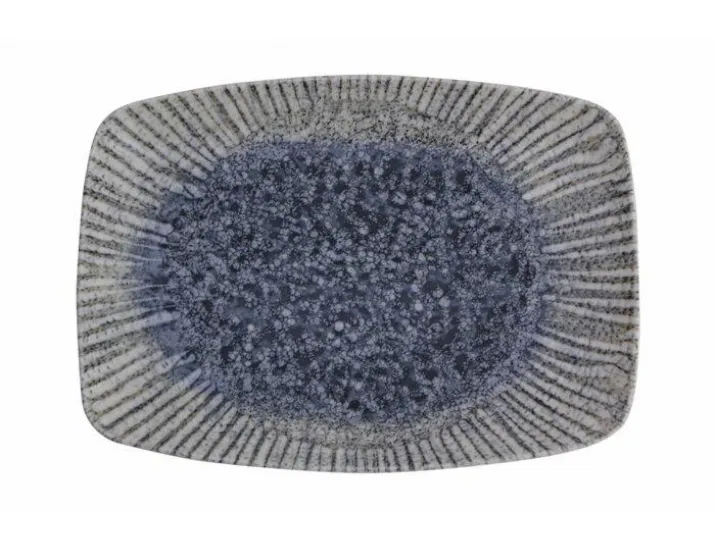 Блюдо прямоугольное 32 х 23см Porland Iris blue синий