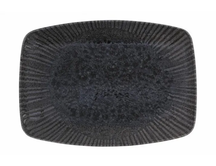 Блюдо прямоугольное 32*23см Porland Iris grey серый