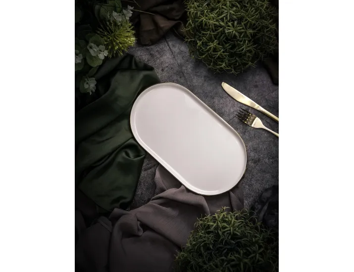 Блюдо овальное 28см Porland Chopin Gold