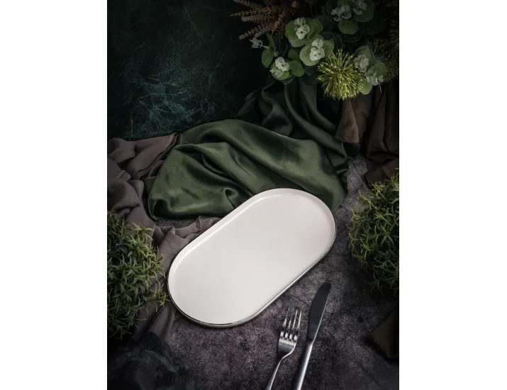 Блюдо овальное 28см Porland Chopin Platinum
