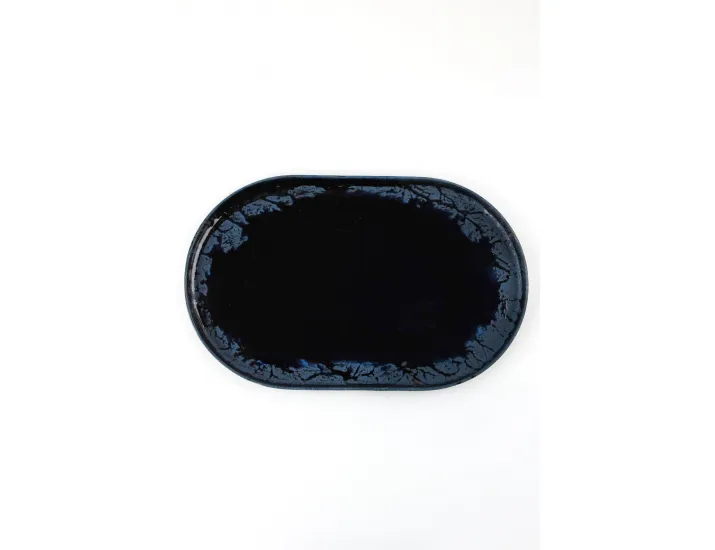 Тарелка овальная 32cм Porland Root Blue