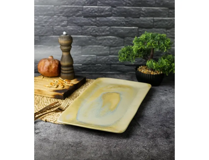 Блюдо прямоугольное 37,5x21,5 см h 2 см Porland Pearl