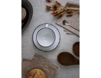 Блюдце 15 см Porland Maria синий кант