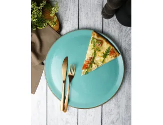 Тарелка для пиццы 32 см фарфор Porland Seasons Turquoise бирюзовый