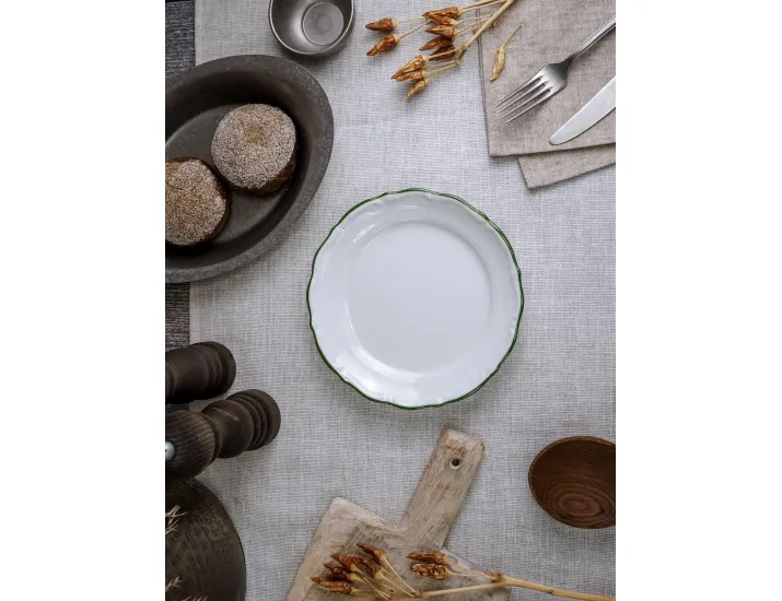 Тарелка мелкая 18см Porland Maria синий кант