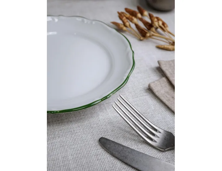 Тарелка мелкая 18см Porland Maria синий кант