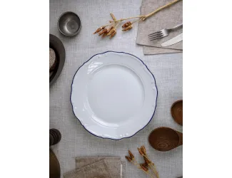 Тарелка мелкая 27см Porland Maria синий кант