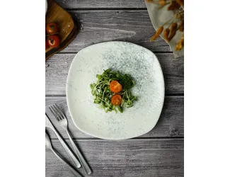 Тарелка квадратная 25см Porland Smoky