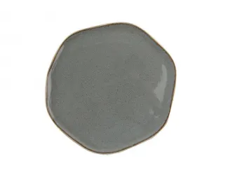 Тарелка с волнообразным краем 33 см Porland Seasons Dark Grey тёмно-серый