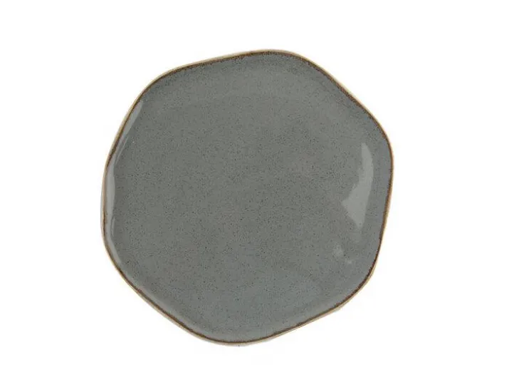 Тарелка с волнообразным краем 33 см Porland Seasons Dark Grey тёмно-серый