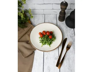 Тарелка 18см безбортовая Porland Seasons Beige бежевый