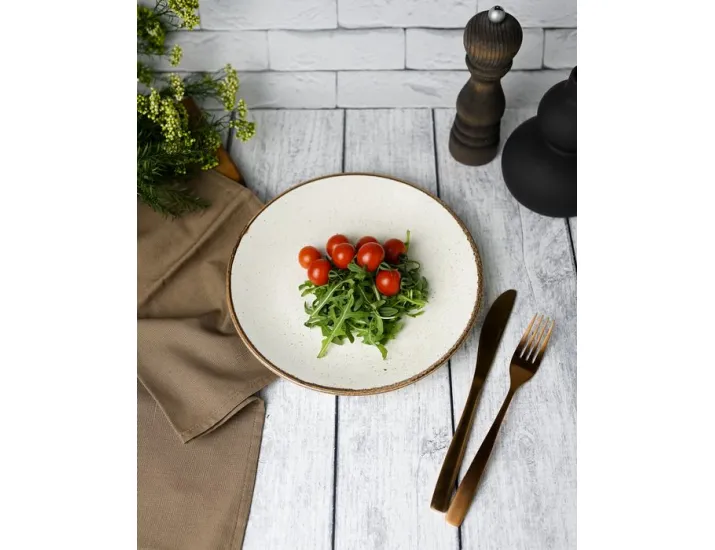 Тарелка 18см безбортовая Porland Seasons Beige бежевый