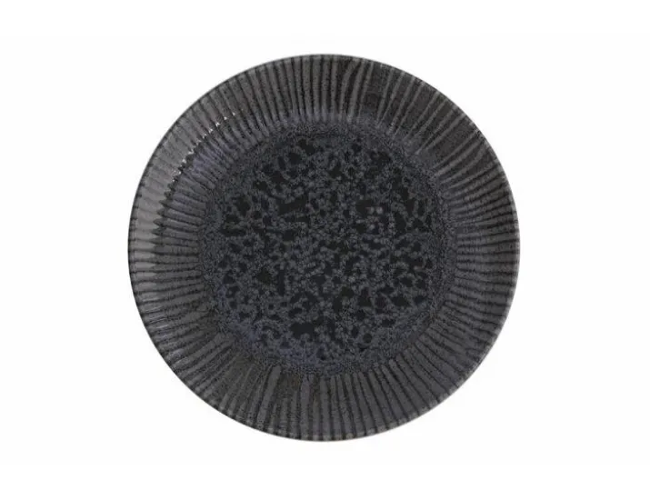 Тарелка мелкая 25 см без борта Porland Iris grey серый