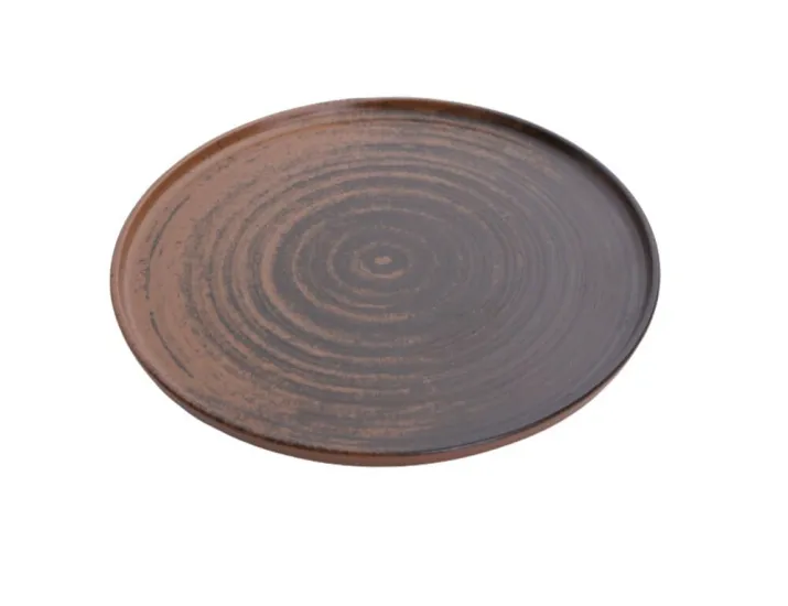 Блюдо овальное 27см Porland LYKKE BROWN коричневый