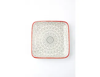 Тарелка квадратная 13см Porland Mix&Match серый