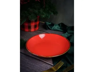 Тарелка глубокая 21 см безбортовая Porland Seasons Red красный