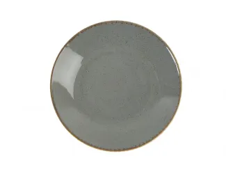Тарелка суповая 26см Porland Seasons Dark Grey тёмно-серый