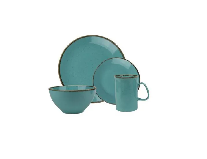 Набор обеденный на 1 персону 4 предмета Porland Seasons Turquoise бирюзовый