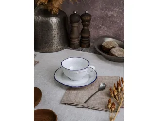 Чашка чайная 180 мл Porland Maria синий кант