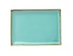 Блюдо прямоугольное 21*27см Porland Seasons Turquoise бирюзовый
