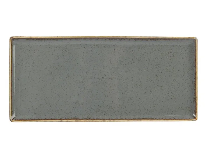 Блюдо прямоугольное 35*16см Porland Seasons Dark Grey тёмно-серый
