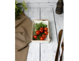 Блюдо прямоугольное 16х10 см h 4 см Porland Seasons Beige бежевый