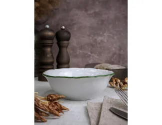 Салатник 15см Porland Maria зелёный кант