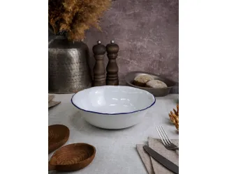 Салатник 23 см Porland Maria синий кант