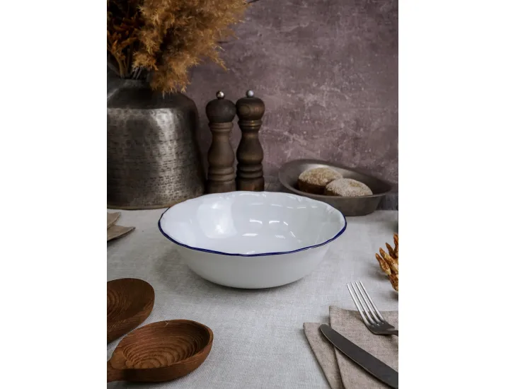 Салатник 23 см Porland Maria синий кант