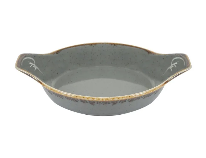 Форма для запекания d 17 см h 4 см (L c ручками  22 см) Porland Seasons Dark Grey тёмно-серый