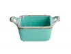 Соусник квадратный с 2-мя ручками 7х10 см h 4.2 см Porland Seasons Turquoise бирюзовый