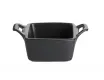Соусник квадратный с ручками 7*10cм Porland Seasons Black чёрный