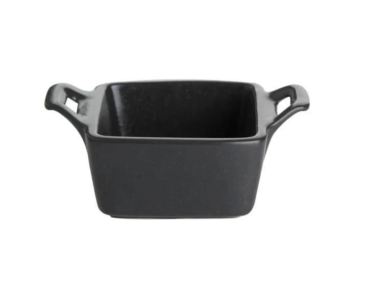 Соусник квадратный с ручками 7*10cм Porland Seasons Black чёрный