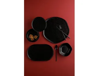 Тарелка волнообразная 27см Porland Black Moss