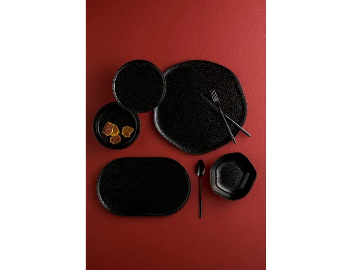 Тарелка волнообразная 27см Porland Black Moss